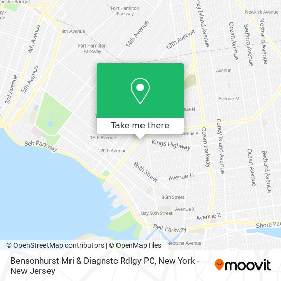 Mapa de Bensonhurst Mri & Diagnstc Rdlgy PC
