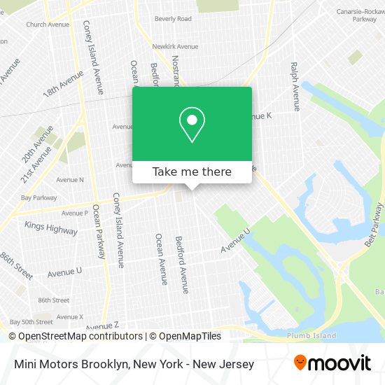 Mini Motors Brooklyn map