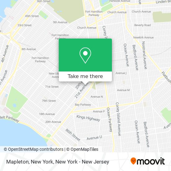 Mapa de Mapleton, New York
