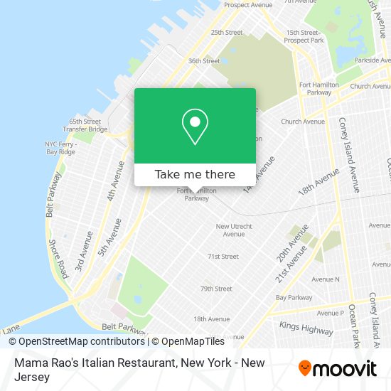 Mapa de Mama Rao's Italian Restaurant