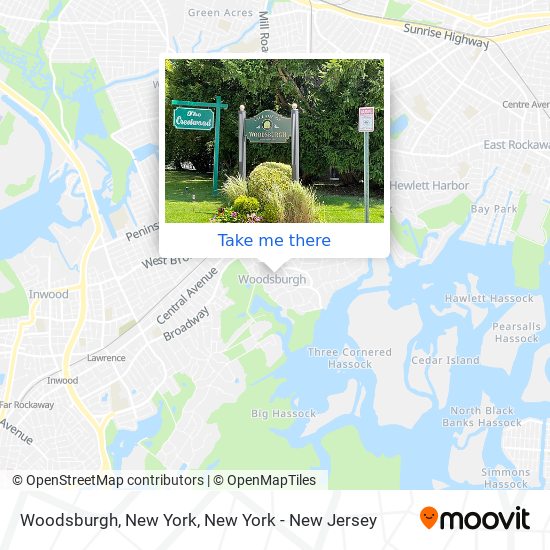 Mapa de Woodsburgh, New York