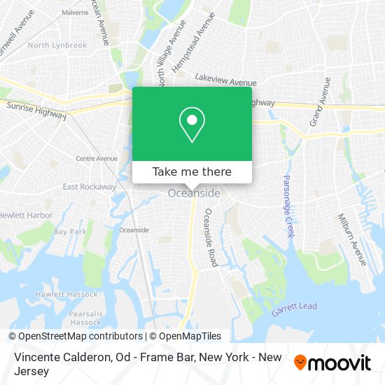 Mapa de Vincente Calderon, Od - Frame Bar