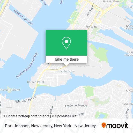 Mapa de Port Johnson, New Jersey