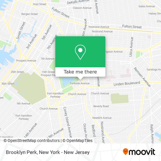 Brooklyn Perk map