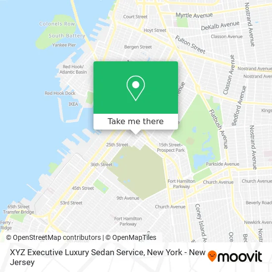 XYZ Executive Luxury Sedan Service map