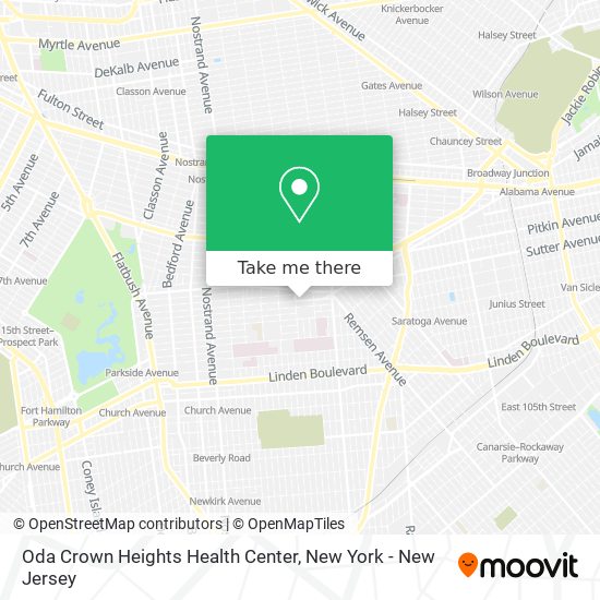 Oda Crown Heights Health Center map