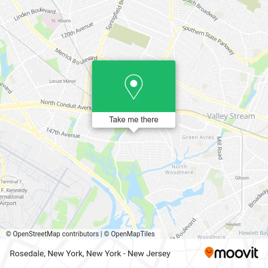 Rosedale, New York map