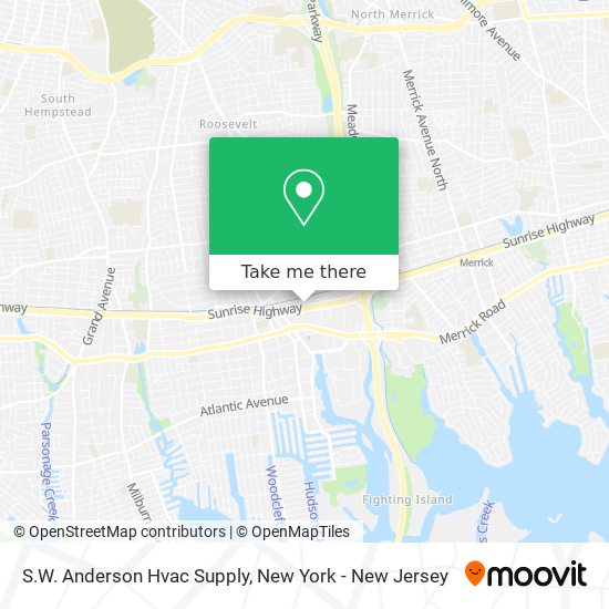 S.W. Anderson Hvac Supply map