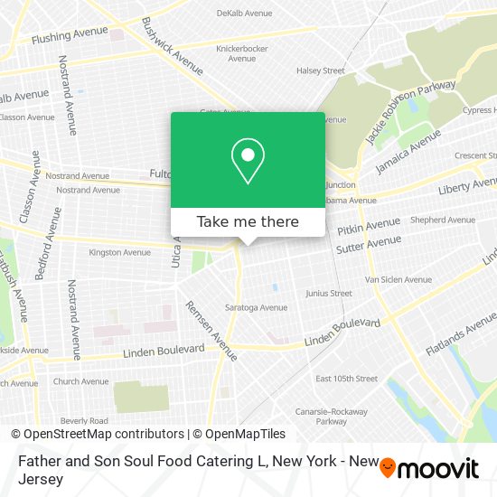 Father and Son Soul Food Catering L map