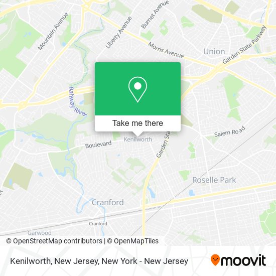 Kenilworth, New Jersey map