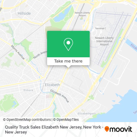 Quality Truck Sales Elizabeth New Jersey map