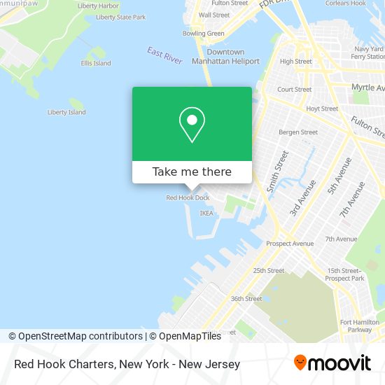 Red Hook Charters map