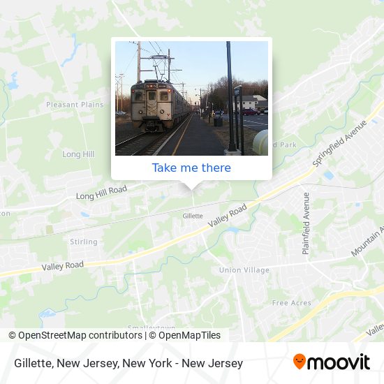 Mapa de Gillette, New Jersey