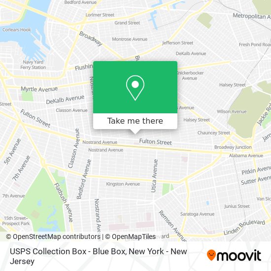 Mapa de USPS Collection Box - Blue Box