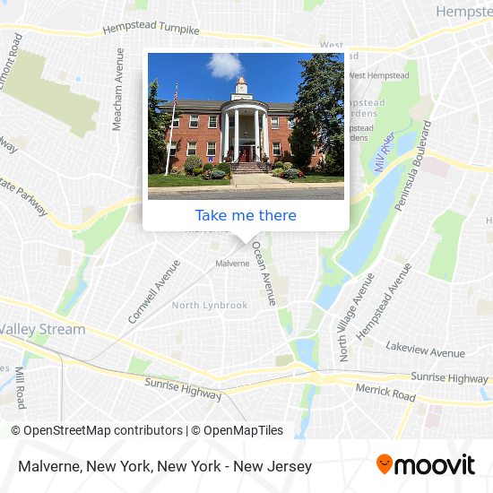 Malverne, New York map