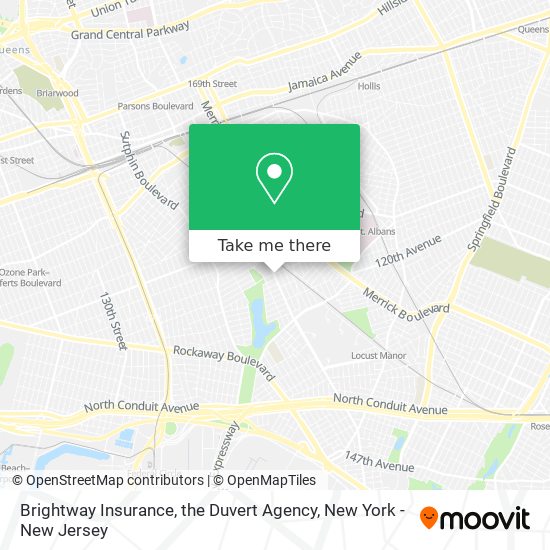 Brightway Insurance, the Duvert Agency map