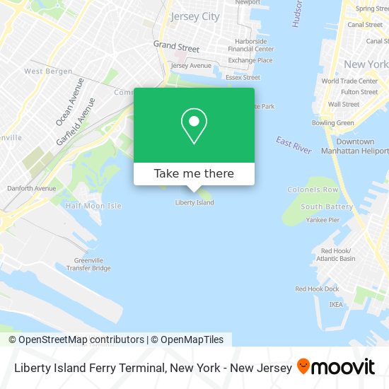 Liberty Island Ferry Terminal map