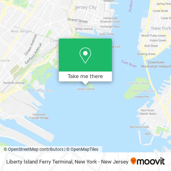 Liberty Island Ferry Terminal map