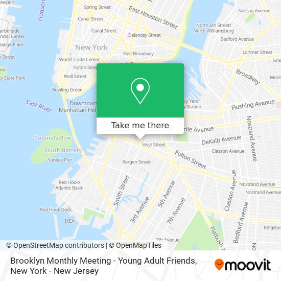 Mapa de Brooklyn Monthly Meeting - Young Adult Friends