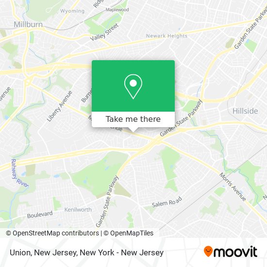 Mapa de Union, New Jersey