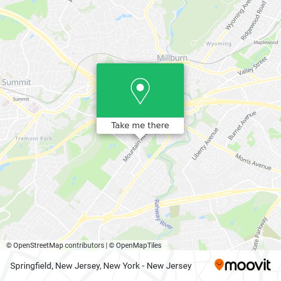 Mapa de Springfield, New Jersey