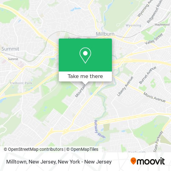 Mapa de Milltown, New Jersey