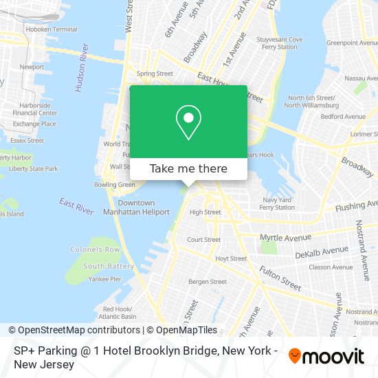 Mapa de SP+ Parking @ 1 Hotel Brooklyn Bridge