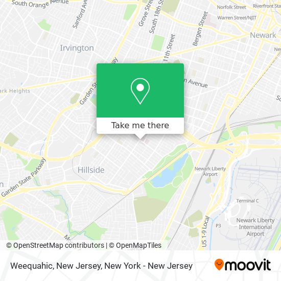 Mapa de Weequahic, New Jersey