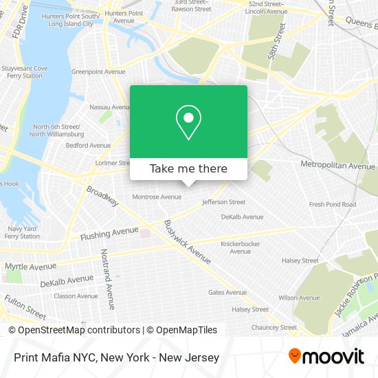 Mapa de Print Mafia NYC