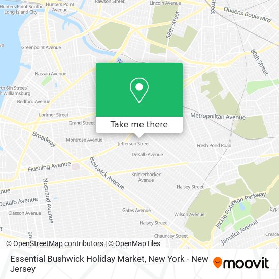 Mapa de Essential Bushwick Holiday Market
