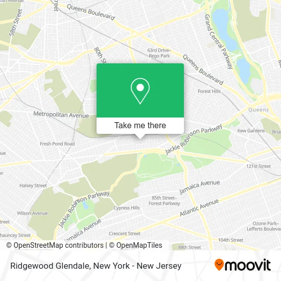 Ridgewood Glendale map