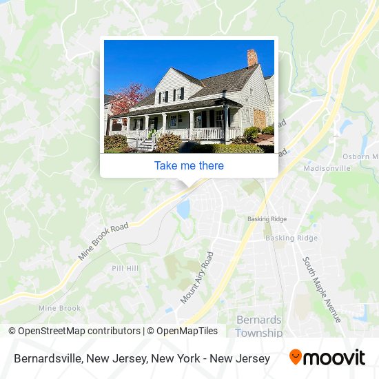 Mapa de Bernardsville, New Jersey