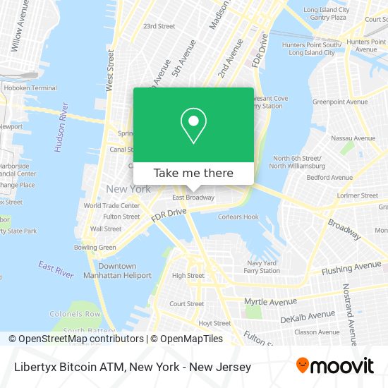 Mapa de Libertyx Bitcoin ATM