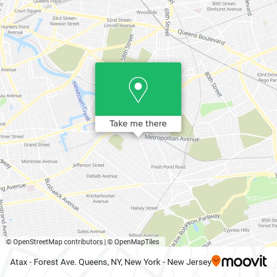 Atax - Forest Ave. Queens, NY map