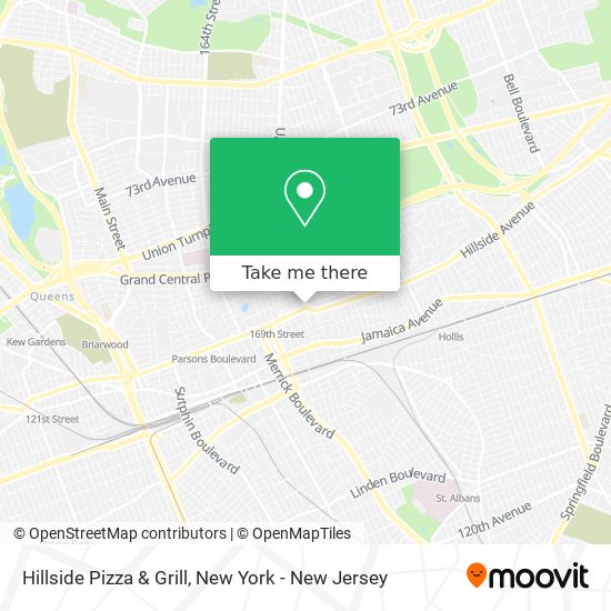 Hillside Pizza & Grill map
