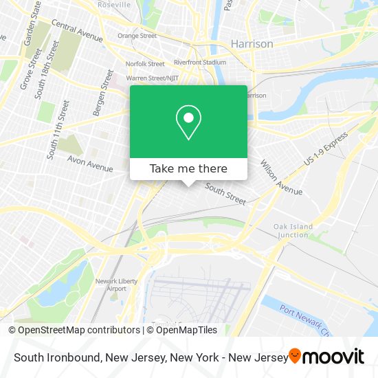 Mapa de South Ironbound, New Jersey