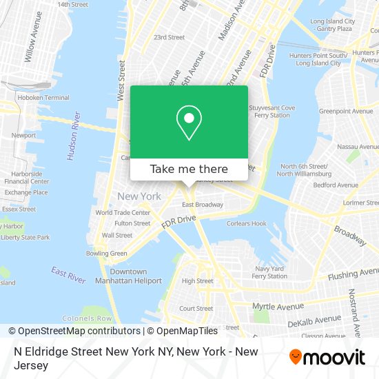 N Eldridge Street New York NY map