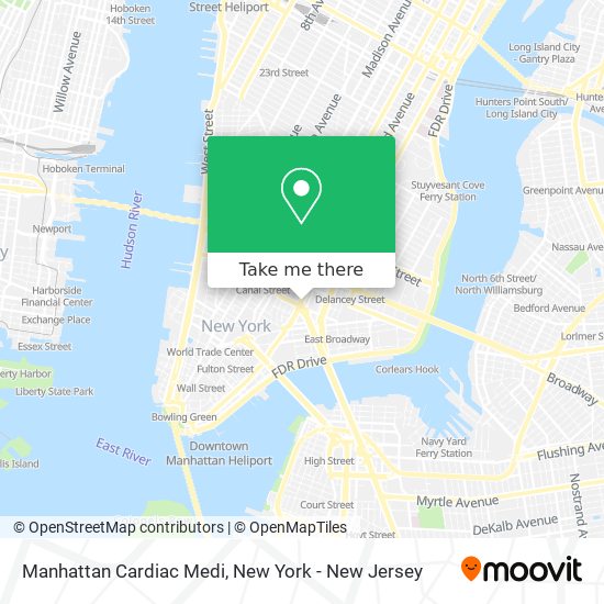 Manhattan Cardiac Medi map