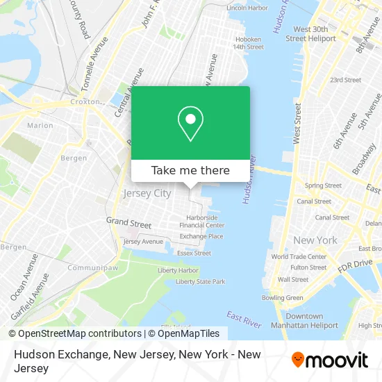 Hudson Exchange, New Jersey map