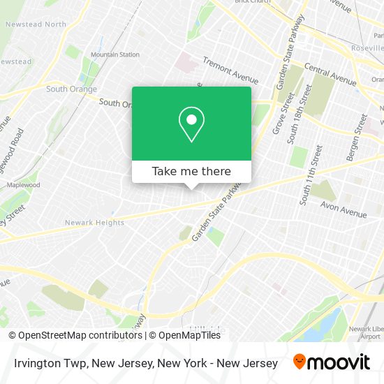 Mapa de Irvington Twp, New Jersey