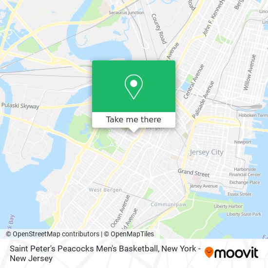 Saint Peter's Peacocks Men's Basketball map