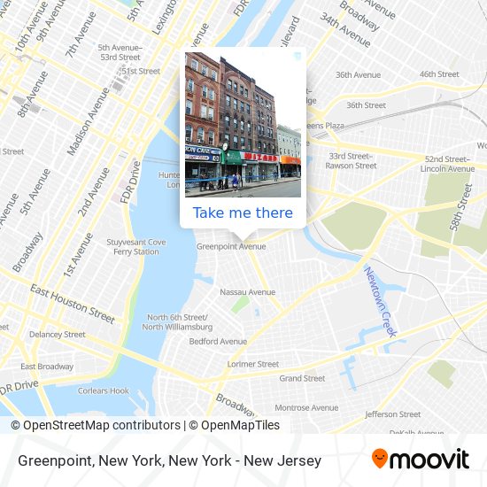 Mapa de Greenpoint, New York