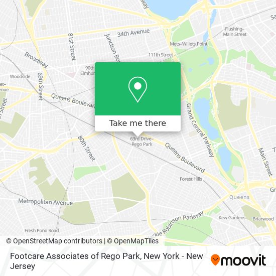Mapa de Footcare Associates of Rego Park
