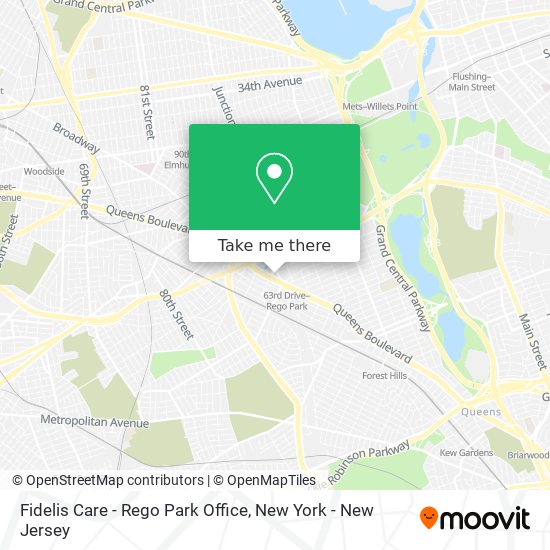 Mapa de Fidelis Care - Rego Park Office