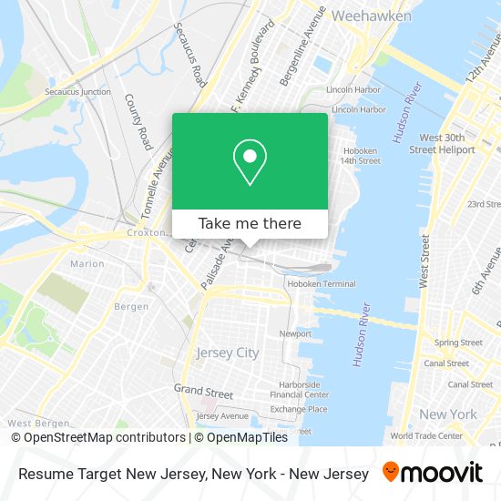 Mapa de Resume Target New Jersey