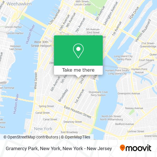 Mapa de Gramercy Park, New York
