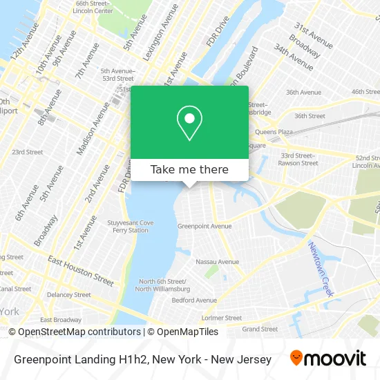 Mapa de Greenpoint Landing H1h2