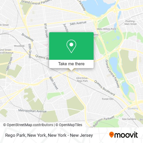Mapa de Rego Park, New York