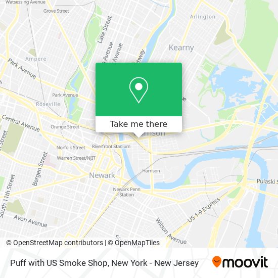Puff with US Smoke Shop map