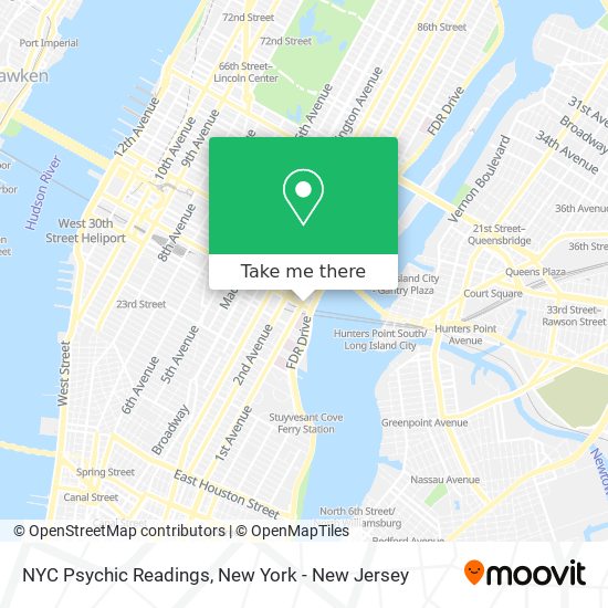 NYC Psychic Readings map
